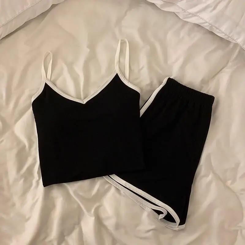 NEW Modal Suspender Pajamas for Women With Chest Pads Summer Light Sports Style Can be Worn Outside Casual Breathable and Cool