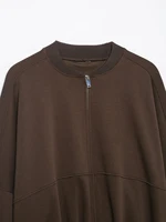 KONDALA sport pantalons décontractés ensemble femmes Vintage marron fermeture éclair Bomber veste, pantalon évasé 2 pièces ensemble 2026 printemps à la mode Chic ensemble 2