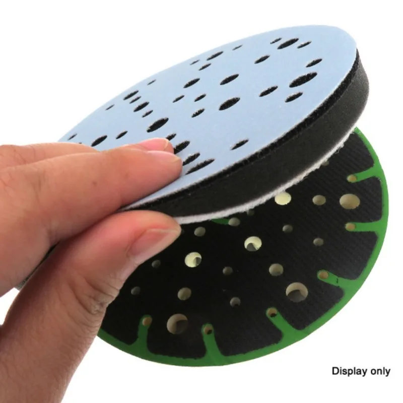 6-Inch 49 Holes Hook and Loop Soft Sponge Cushion Interface Pad Self-adhesive Sandpaper Disc Polishing