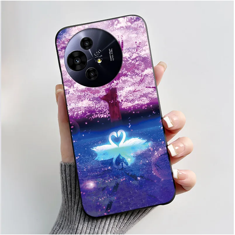 Aesthetic Cute Cat Astronaut Soft Silicone Black Protective Phone Case Cover