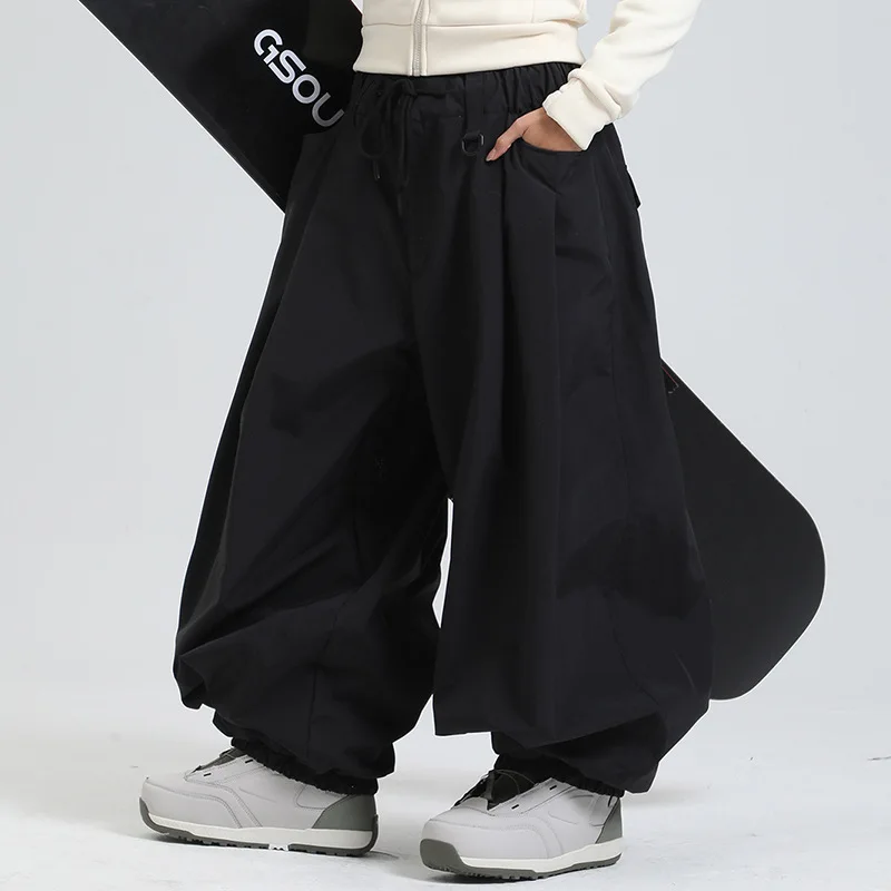 Gsou Snow Fashion Oversized Loose Ski Pants Waterproof Warm Windproof Snowboard Trousers Outdoor Sports Professional Snow Pants 6