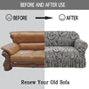 Printed Ruffled Skirt Sofa Covers for Living Room Stretch Couch Cover Sofa Slipcover Furniture Protector Easy Fitted Washable 3
