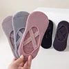 5Pairs Yoga Socks Women Cotton Non-slip Pilates Socks Summer Grip Towel No-Show Invisible Socks Bandage Sport Floor Socks Gym 6