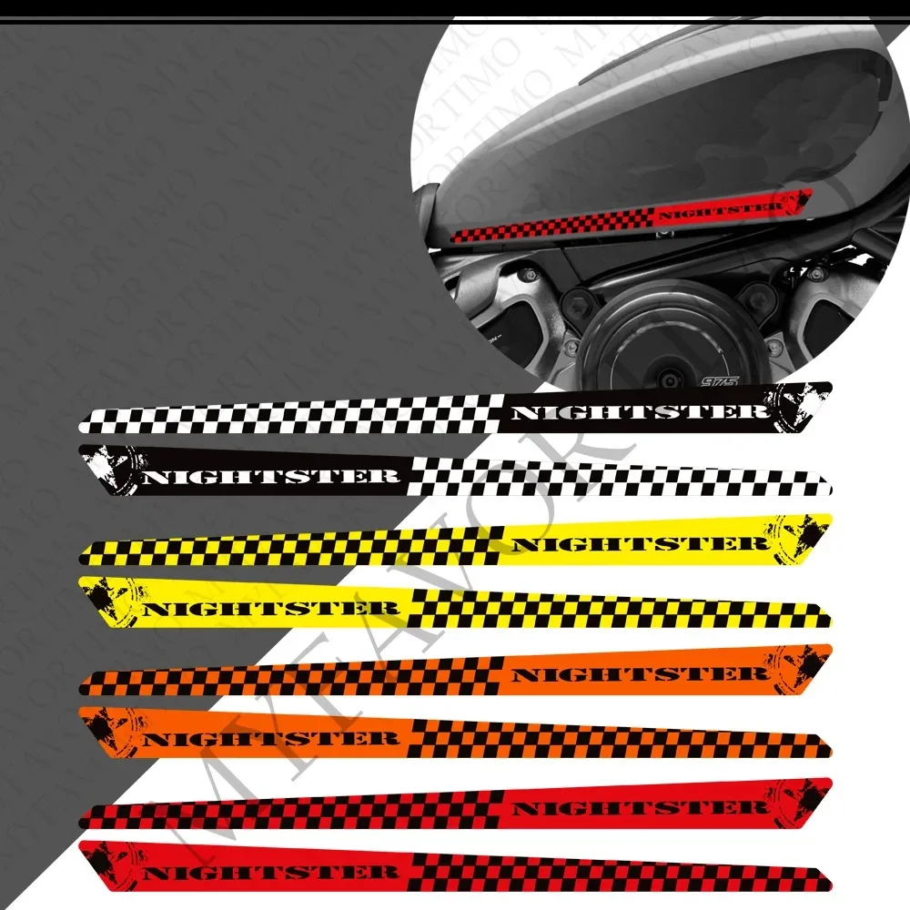 

2022 2023 наклейки для Harley Davidson Nightster 975 RH975, наклейки, защитная накладка для резервуара, комплект для защиты колена и тела от выхлопа