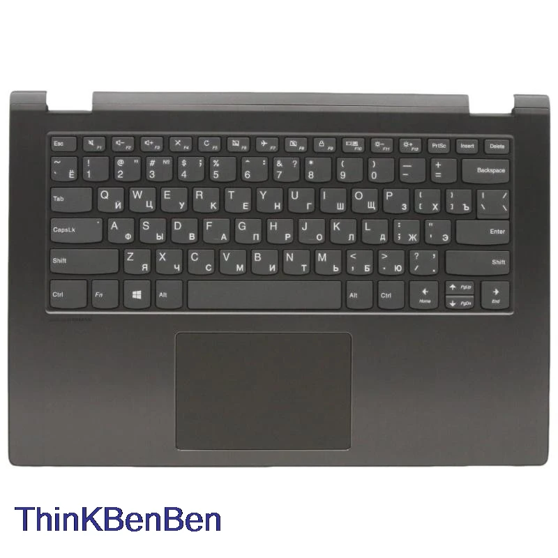 

RU Russian Iron Gray Keyboard Upper Case Palmrest Shell Cover For Lenovo Ideapad Flex 6 14IKB 14ARR YOGA 530 14 5CB0R08837