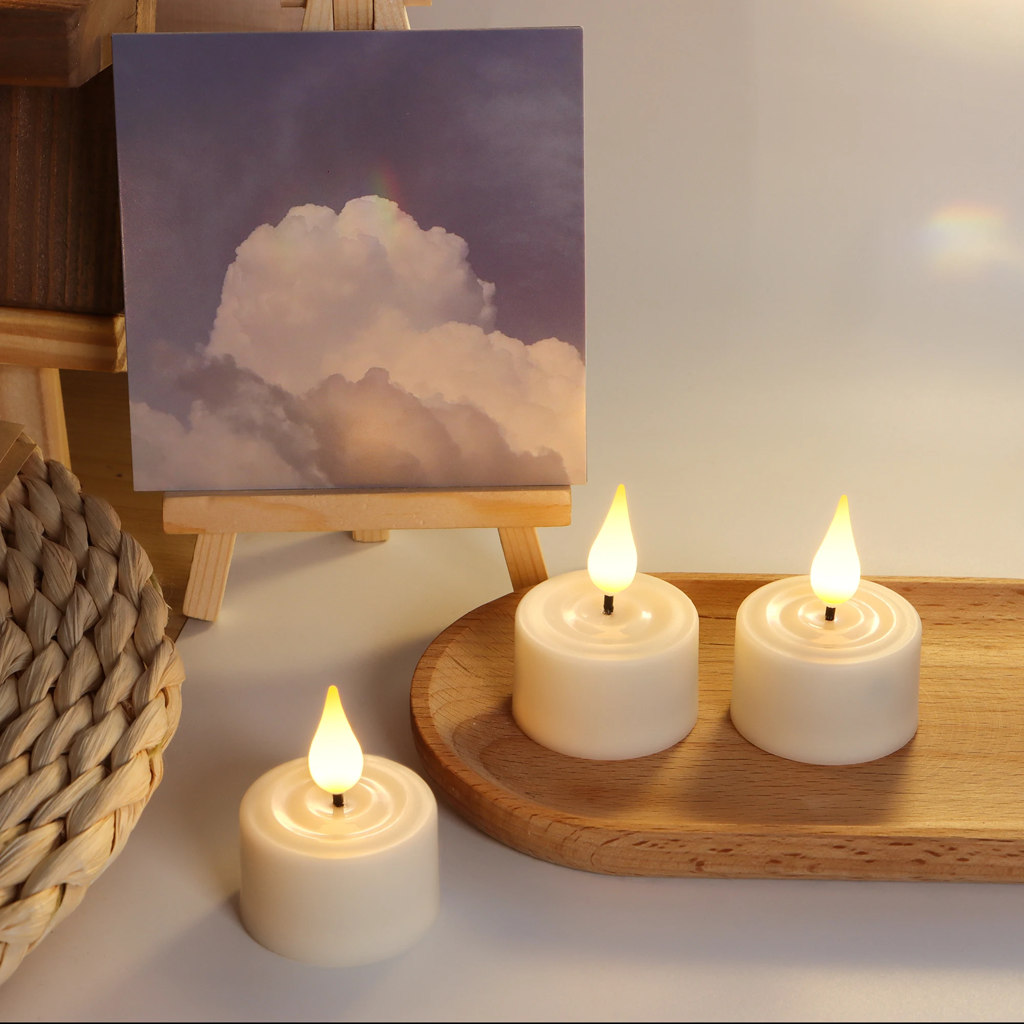 Rechargeable Flameless LED Candle Lights with Timer and Remote Control