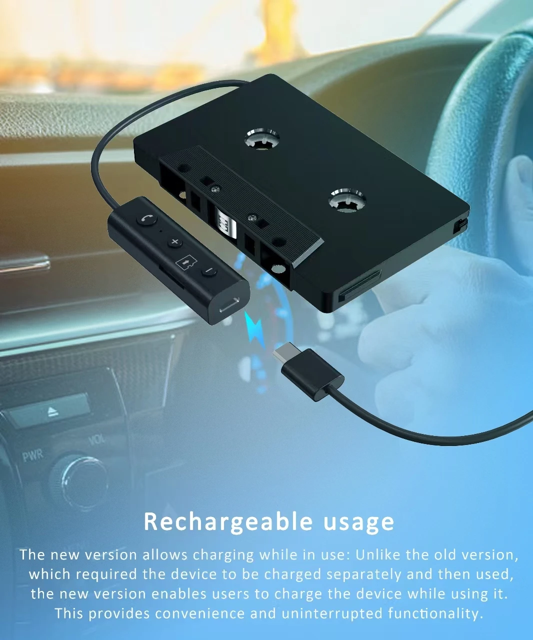 Universal Cassette Bluetooth 5.0 Adapter Car Tape Audio Bluetooth 5.0  Receiver for Car Cassette Stereo Music Adapter Converter - AliExpress