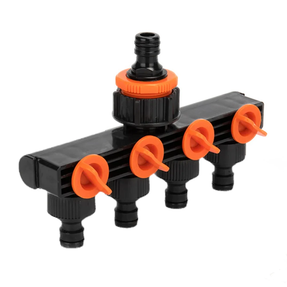 

Practical Faucet Dispenser Distributor Faucet 183*122MM 4 Way Hose Convenient Diverter Garden Water Pipe Separator