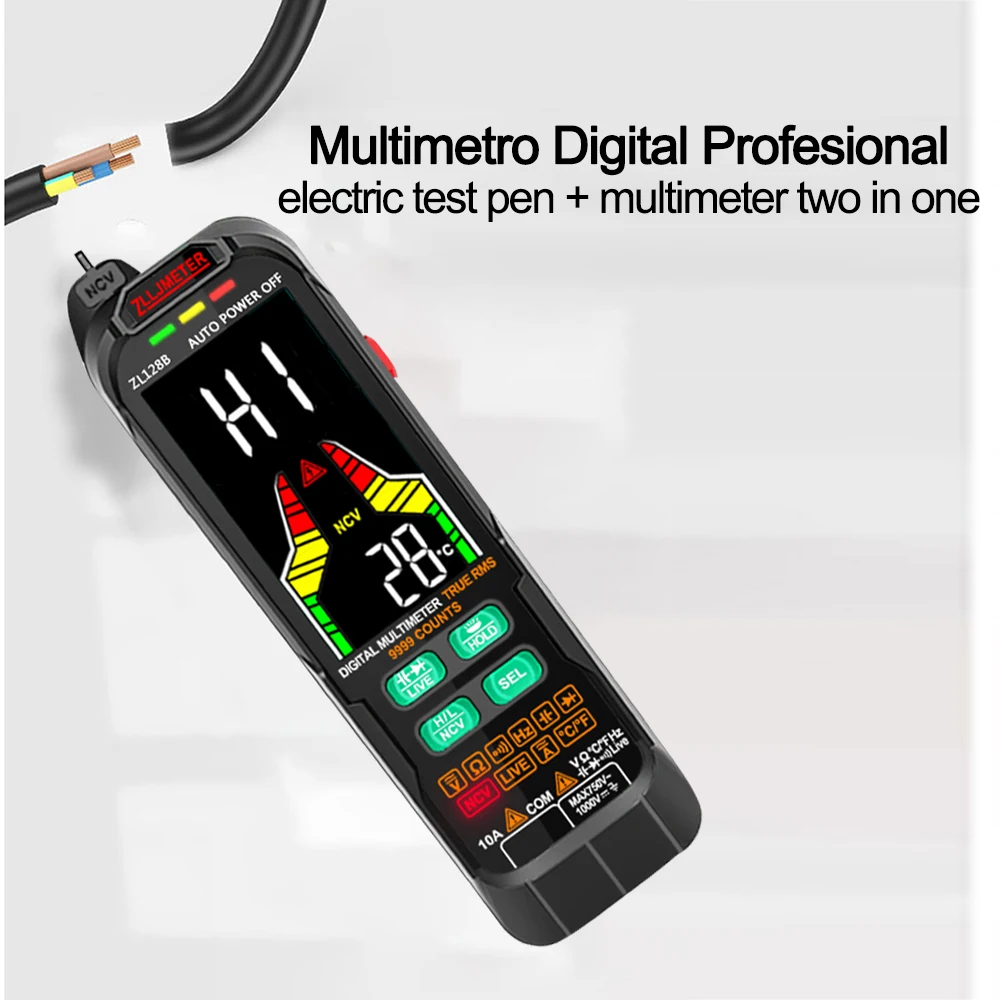 USB Multimeter Digital Profesional AC DC Current Voltage Detector Pen Auto Range Temp Capacitance T- RMS Multimetro Digital Test digital multimeter,multimeter tester