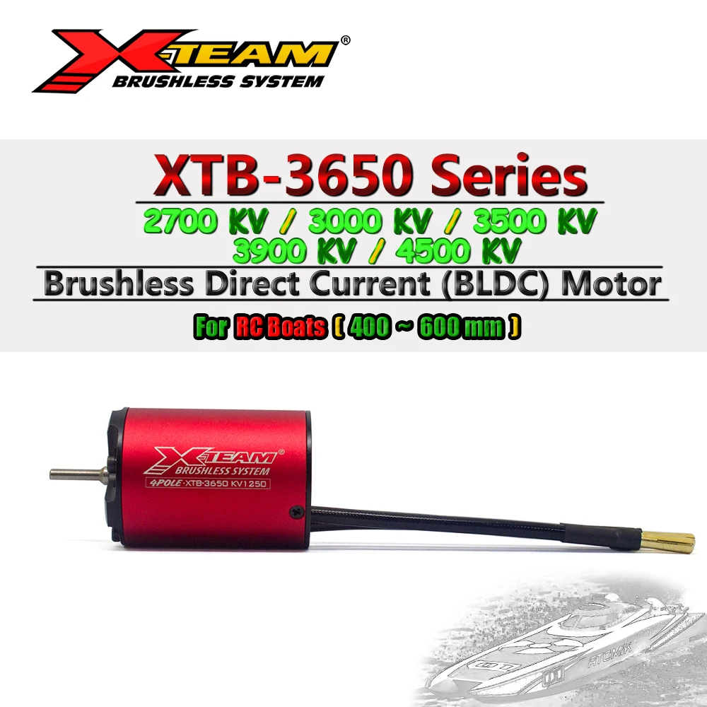 

X-TEAM XTB Series 3650 4600KV 3900KV 3500KV 3000KV 2800KV бесщеточный двигатель для 400mm - 600mm дистанционного управления RC Boats Refit