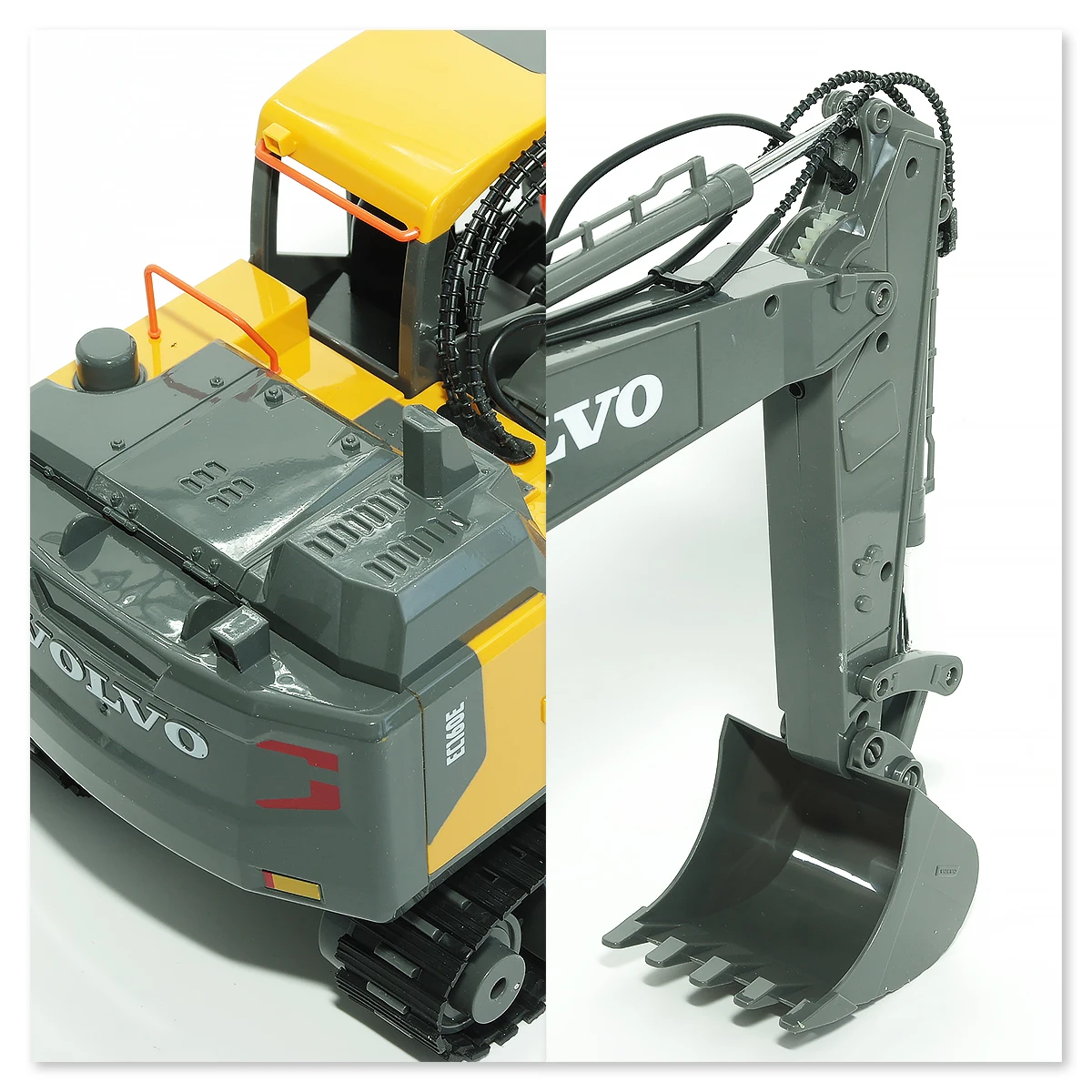 1/16 Scale 17CH Double E Remote Control ABS Excavator Toy Model E568-003  With ONLY BUCKECT ATTACHMENT 6