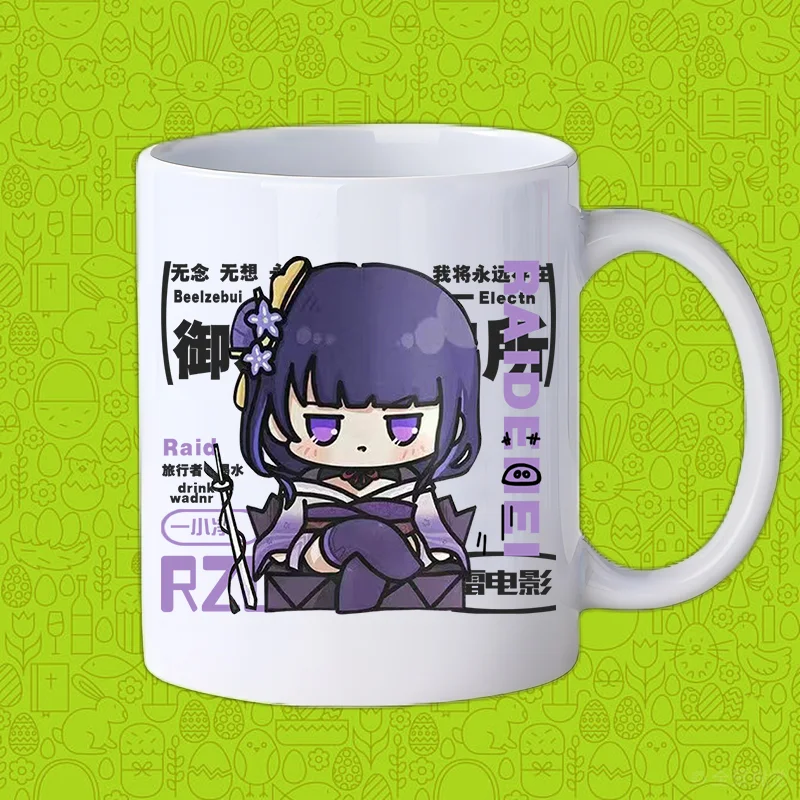 

Anime Game Genshin Impact Cos Shenhe Eula Arataki Itto Beelzebul Yelan Klee Keqing Etc. 9.6x8cmMug Lid Spoon Gift