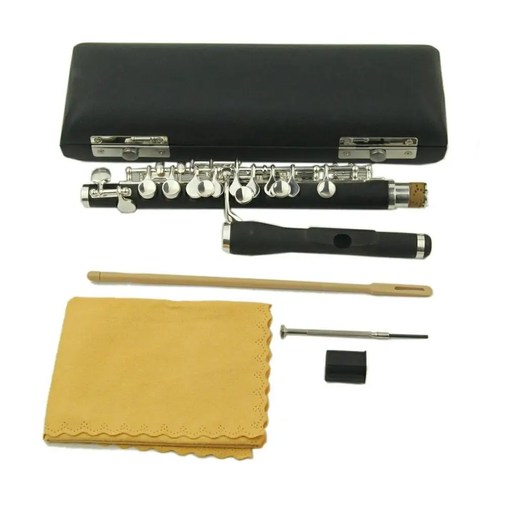 Hot Sale-Key of C Piccolo Instruments with Wooden Case Cleaning Rod ---