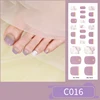 Semi Cured Toenail Wraps 32Tips Fashion Color Long Lasting Full Cover Nail Gel Sticker Wraps Manicure Nail Sticker Press On Nail 3