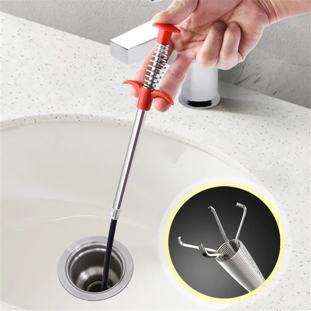 90cm Spring Pipe Dredging Tools, Drain Snake, Drain Cleaner Sticks Clog  Remover Cleaning Tools Household for Kitchen Sink - AliExpress
