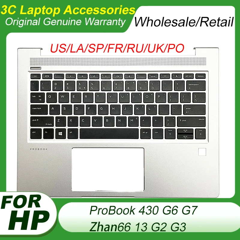 

New For HP ProBook 430 G6 G7 Zhan66 13 G2 G3 L44548-001 Laptop Top Case Upper Palmrest Cover Keyboard Spanish Latin Portuguese