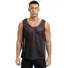 Mens Hollow Out Mesh Training Vest Team Sportswear Round Neck Sleeveless Tank Top for Basketball Gym Fitness Running Vests 4