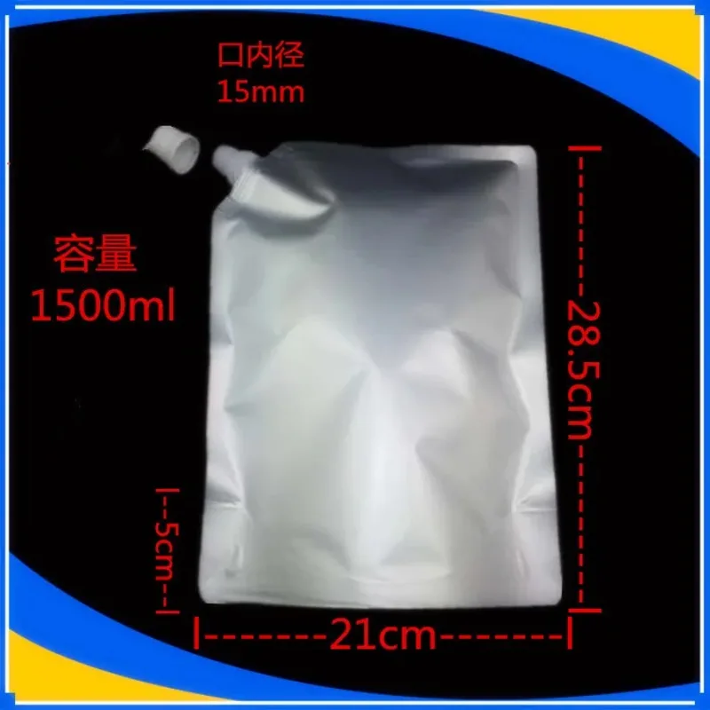 

21*28cm 1500ml 10Pcs/ Lot Jelly Milk Aluminum Foil Spout Pouch Juice Drinking Liquid Doypack Pure Mylar Storage Packing Bag