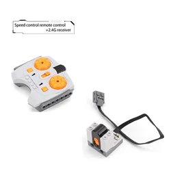 Electric Motor Set with LED Light and Power Function for MOC Building Blocks Cars (Speed RC Kit)
