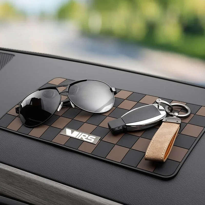 Car Anti-Slip Mat For Skoda VRS Octavia FABIA KAMIQ KAROQ KODIAQ RAPID SUPERB Anti Slide Dash Phone Car Pad Mat Accessories