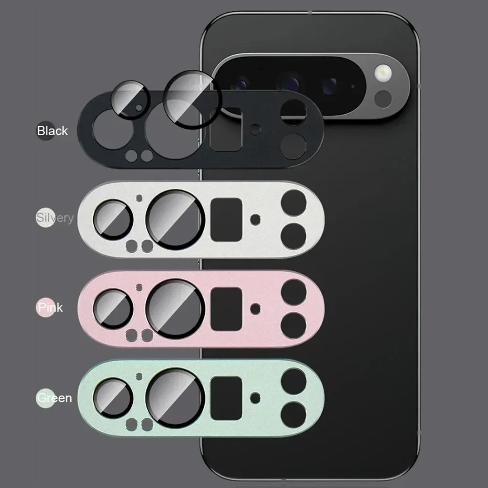 Durable Rear Metal Camera Bezel Cover with 9H Tempered Glass Protector