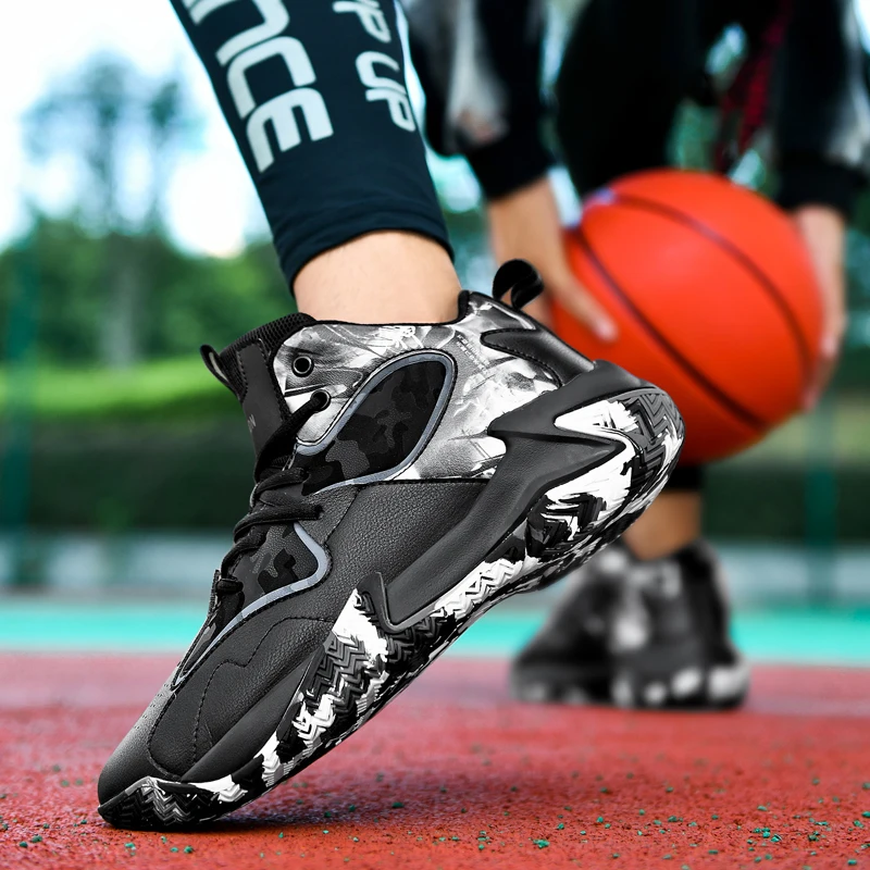 Men's Basketball Shoes Outdoor Running Shoes Men's Lightweight Non-slip Sneakers