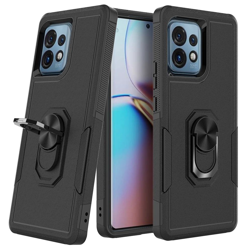 

for Motorola Moto Edge+ Plus (2023) Case Luxury Bracket Ring Holder Hard Armor Shockproof Cute Phone Cover MotorolaEdge+Plus2023