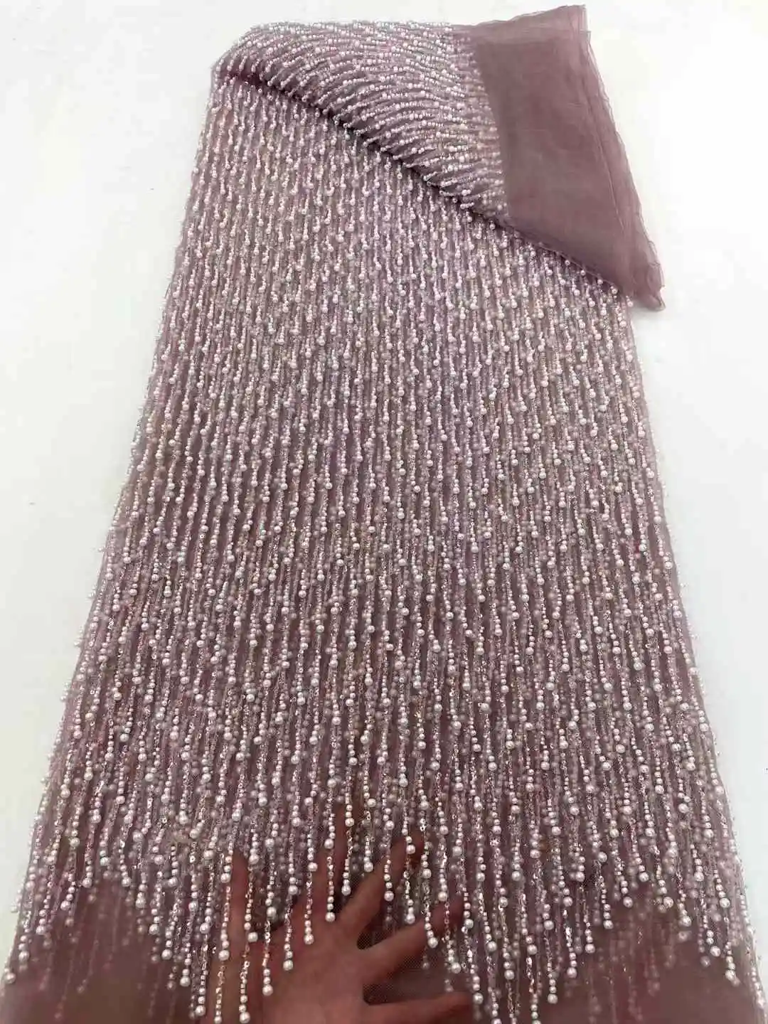 African Sequins Beads Lace Fabric High Quality Lace Material French Nigerian Fabrics Women Party Sewing
