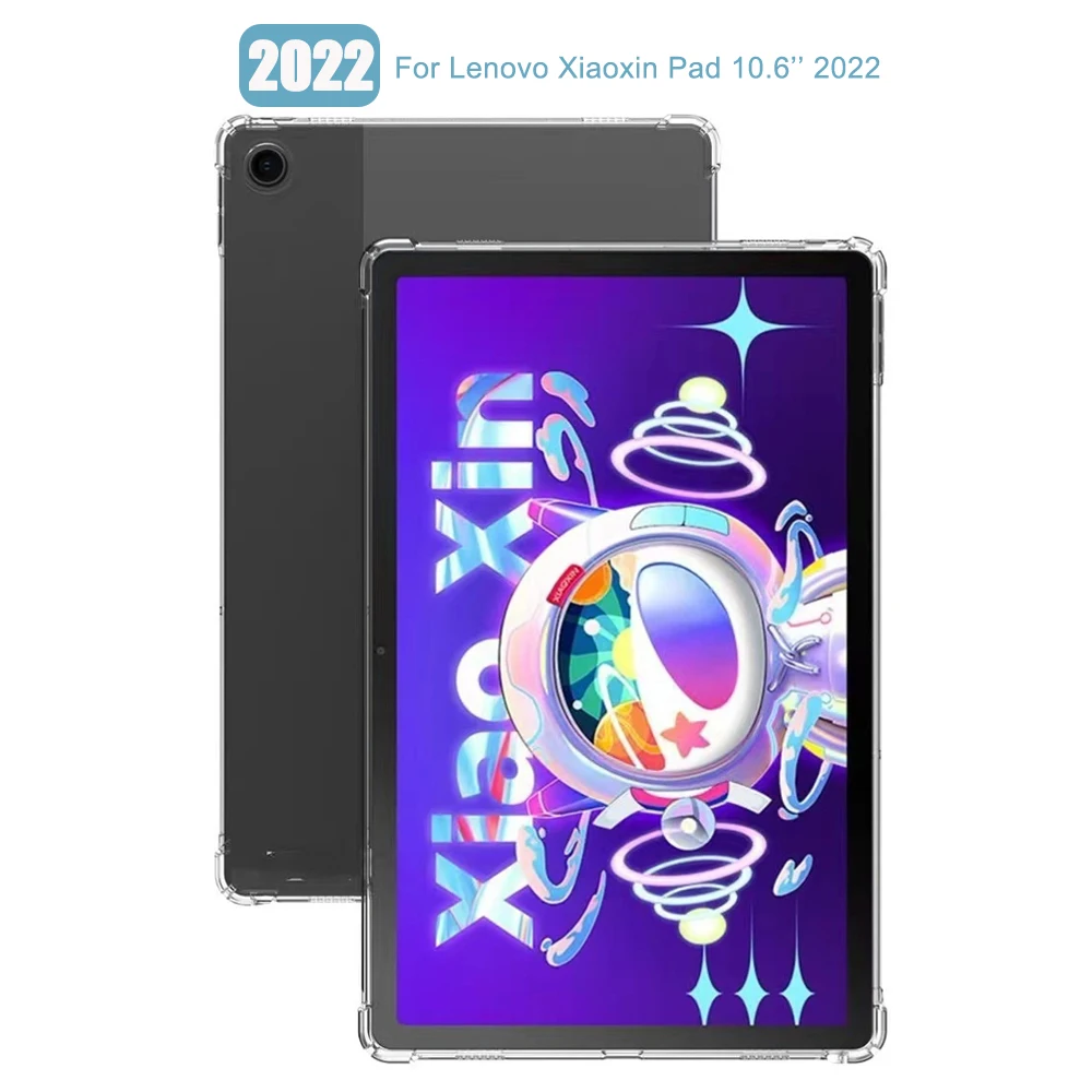 

Shockproof Silicone Case For Lenovo Xiaoxin Pad 10.6 Inch 2022 TB-125F TB-128 TPU Flexible Bumper Clear Transparent Back Cover