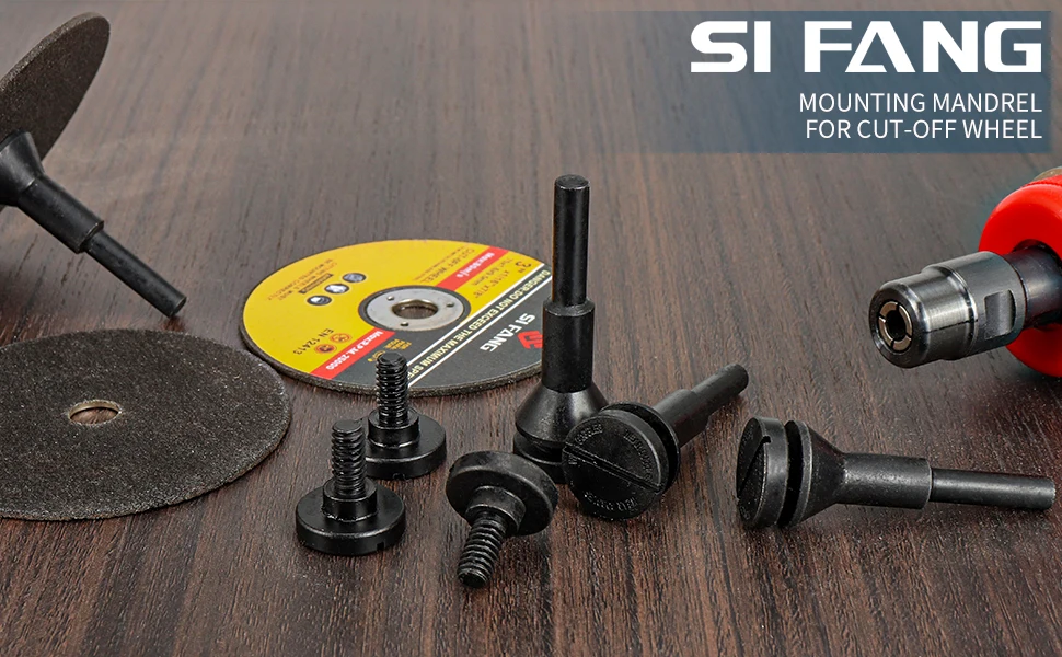 SIFANG Montagedorn für Trennscheiben, 6 mm, 10 mm Loch-Trennscheibe, Schleifscheibe, Sägeblatt für Stabschleifer, Drehwerkzeug – Detail 1