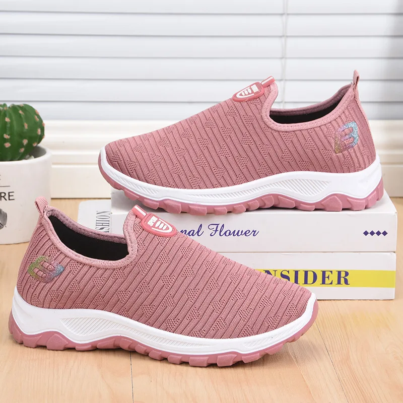 

New Fashion Summer Breathable Mesh Sneakers Women's Running Shoes Light Walking Flats Women Sports Shoes Slip-on Woman Loafers