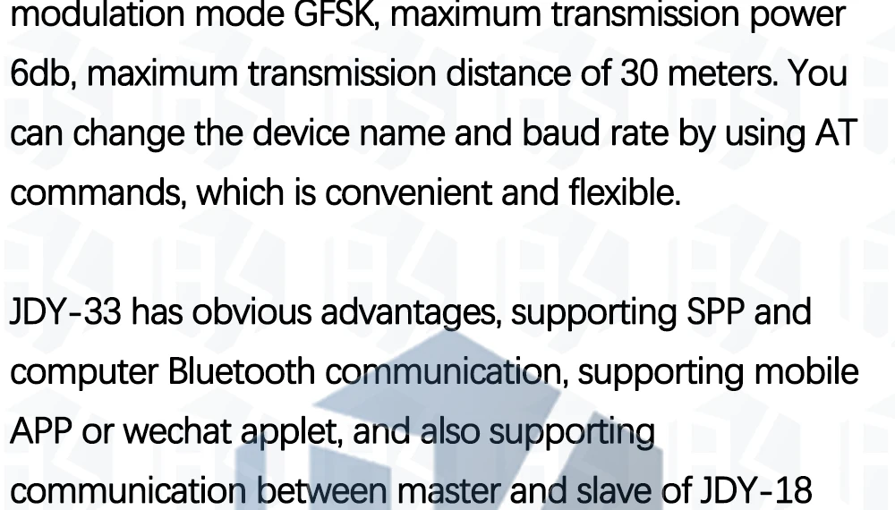 JDY-33 Dual-Mode Bluetooth Serieller Port SPP Bluetooth SPP-C Kompatibel mit HC-05/06 /JDY-31/30 Slave Bluetooth 3.0 – Detail 2