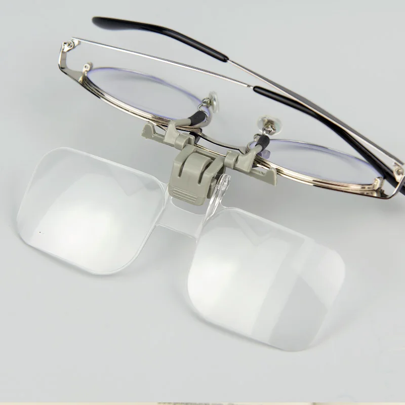 2X Clip Loupe Magnifier Light weight Magnifying Glasses for Needlework Crafts Map Reading
