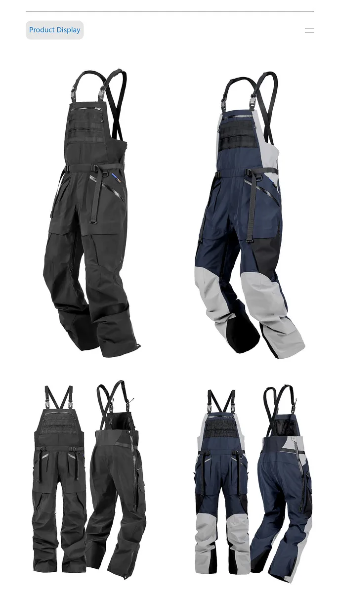 Reindee Lusion 22FW Functional outdoor waterproof ski jumpsuit 3L composite fabric fidlock buckles techwear gorpcore