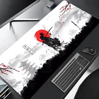 Samurai Warrior Mouse Pad Gamer Computer Accessories Keyboard Table Mat Black Mousepad Company Gaming Laptop Desk Accessory Pc 3