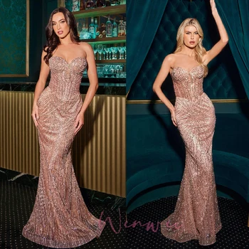 Custom Made Party Dresses Stylish Evening Dresses Spaghetti Straps Prom Gowns Sequins Illusion Sleeveless  Vestidos de noche