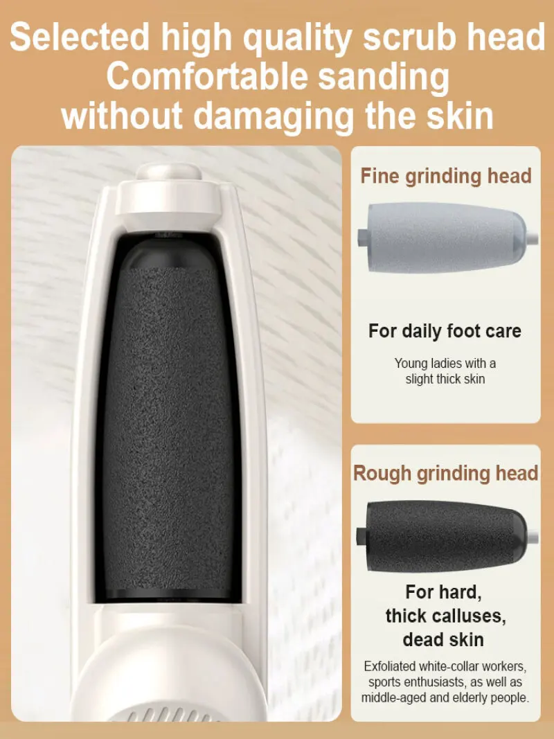 Household Portable Exfoliating Electric Foot Grinder TYPE-C Charging IPX7 Waterproof Three Level Adjustable Foot Grinder 3