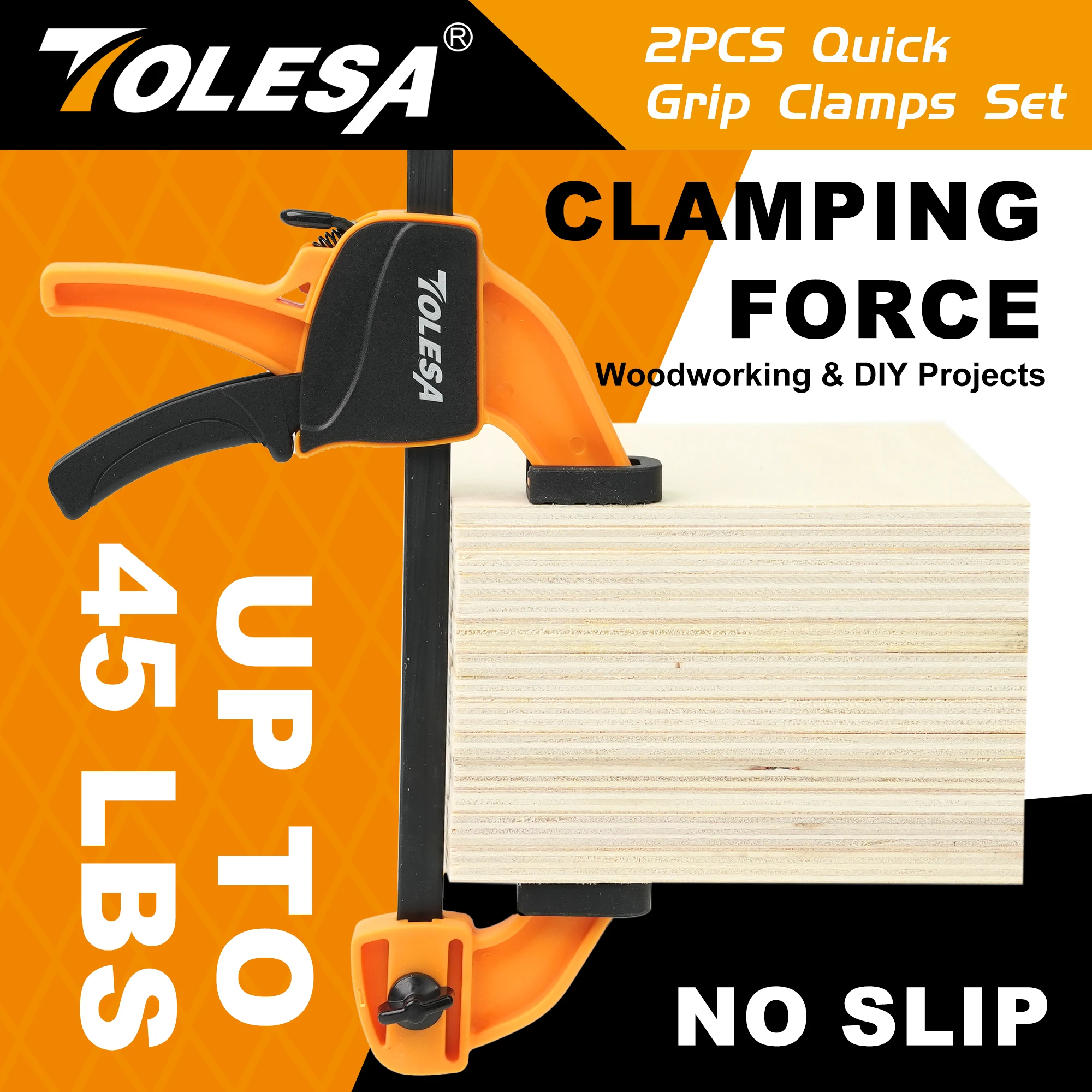 4/6" Mini Bar Clamps for Woodworking One-Handed Clamp / Spreader Wood Clamp Set Light-Duty Quick-Change 2PCS woodworking clamps