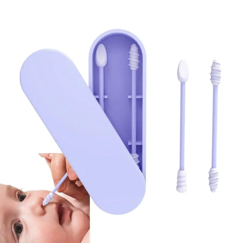 Cotton Swabs Cotton Swabs For Ears Thin Cotton Swabs BPA Safe Silicone Mini Reusable Extra Soft Q-tips Makeup Removal Toddler Women