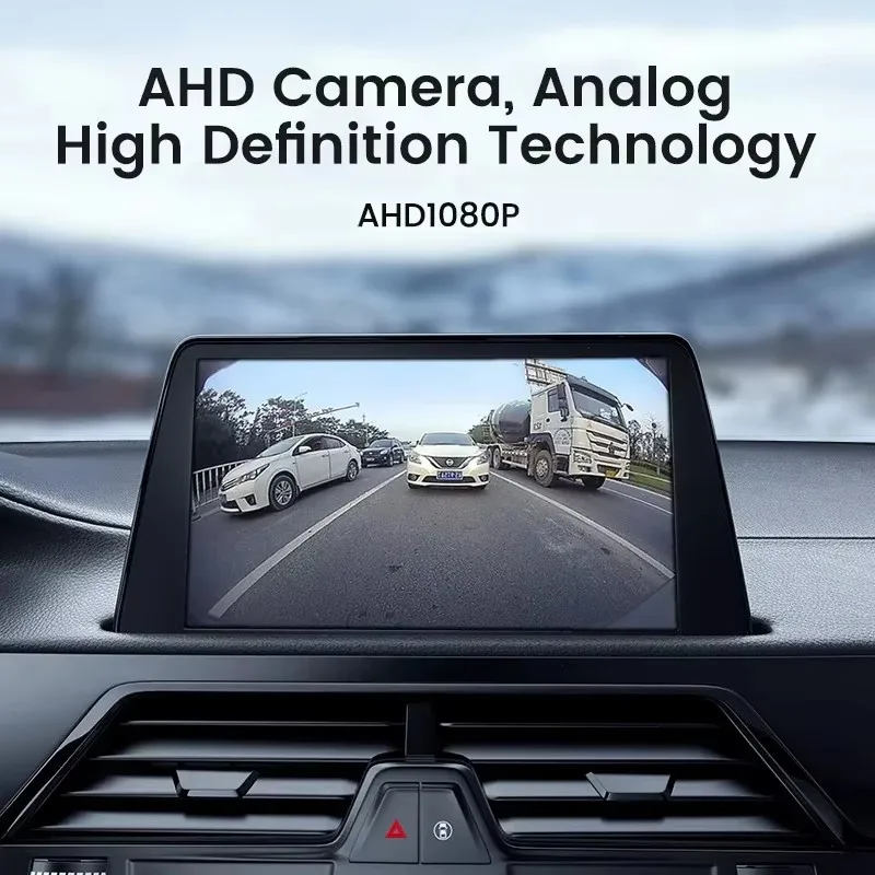 Telecamera posteriore per auto 170 AHD 1080P Fisheye con lente dorata Full HD, visione notturna, telecamere di retromarcia e anteriori per DVR. - immagine 4