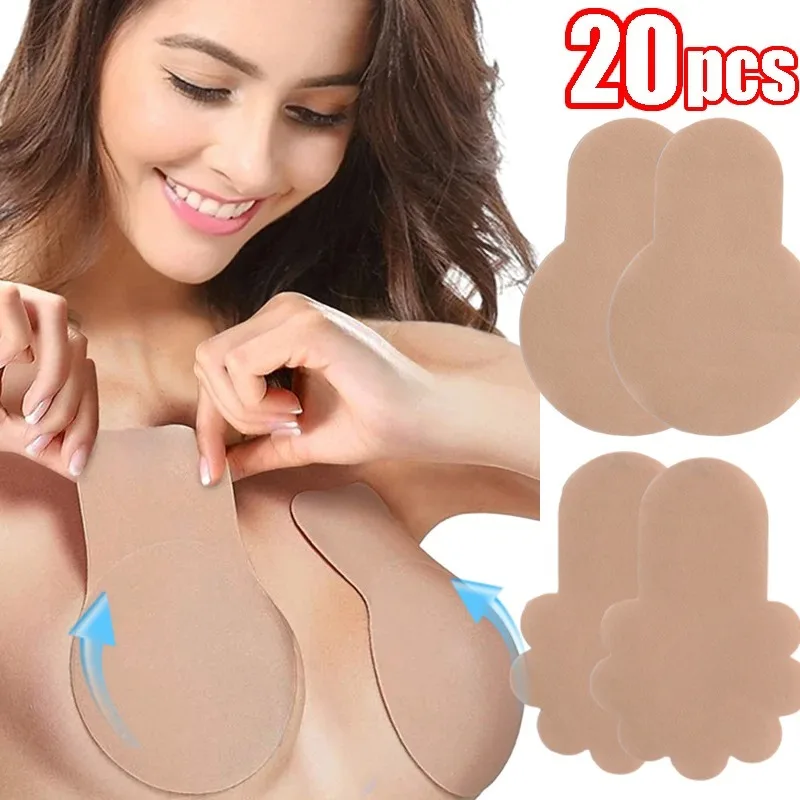 Self-adhesive Nipple Cover Chest Patch Non-woven Thin Invisible Bra Disposable Sticky Lift Breast Petals Round Flower Pads silicone nipple cover,invisible stick on bra,sticky bra,disposable breast patch,disposable nipple cover,breast nipple covers,breast sticker