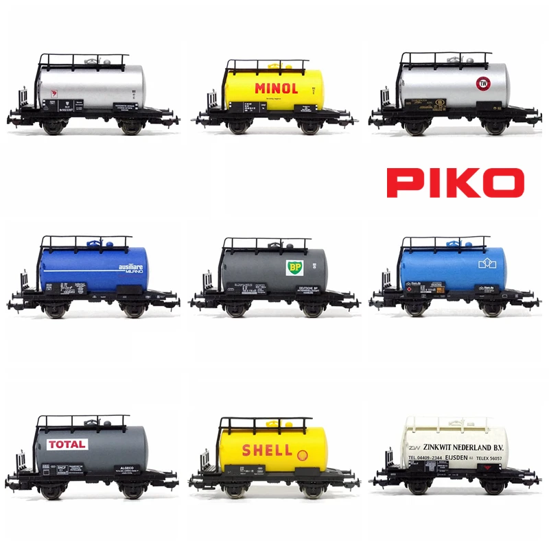 Train Model PIKO HO 1/87 Oil Tanker Electric Diesel Locomotive Oil Transport Train Carriage train model piko g type 1 22 5 caboose tail carriage freight train 38945 38947 dark red electric toy train