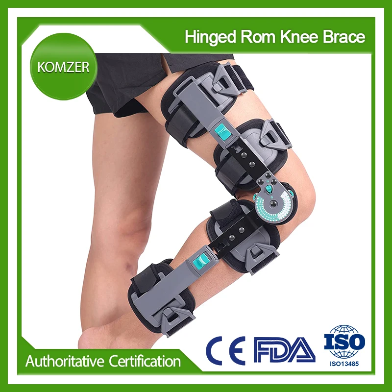 

Hinged Knee Brace, Post Op ROM Adjustable Recovery Support for ACL, MCL, PCL Injury, Orthopedic Guard Immobilizer Stabilizer