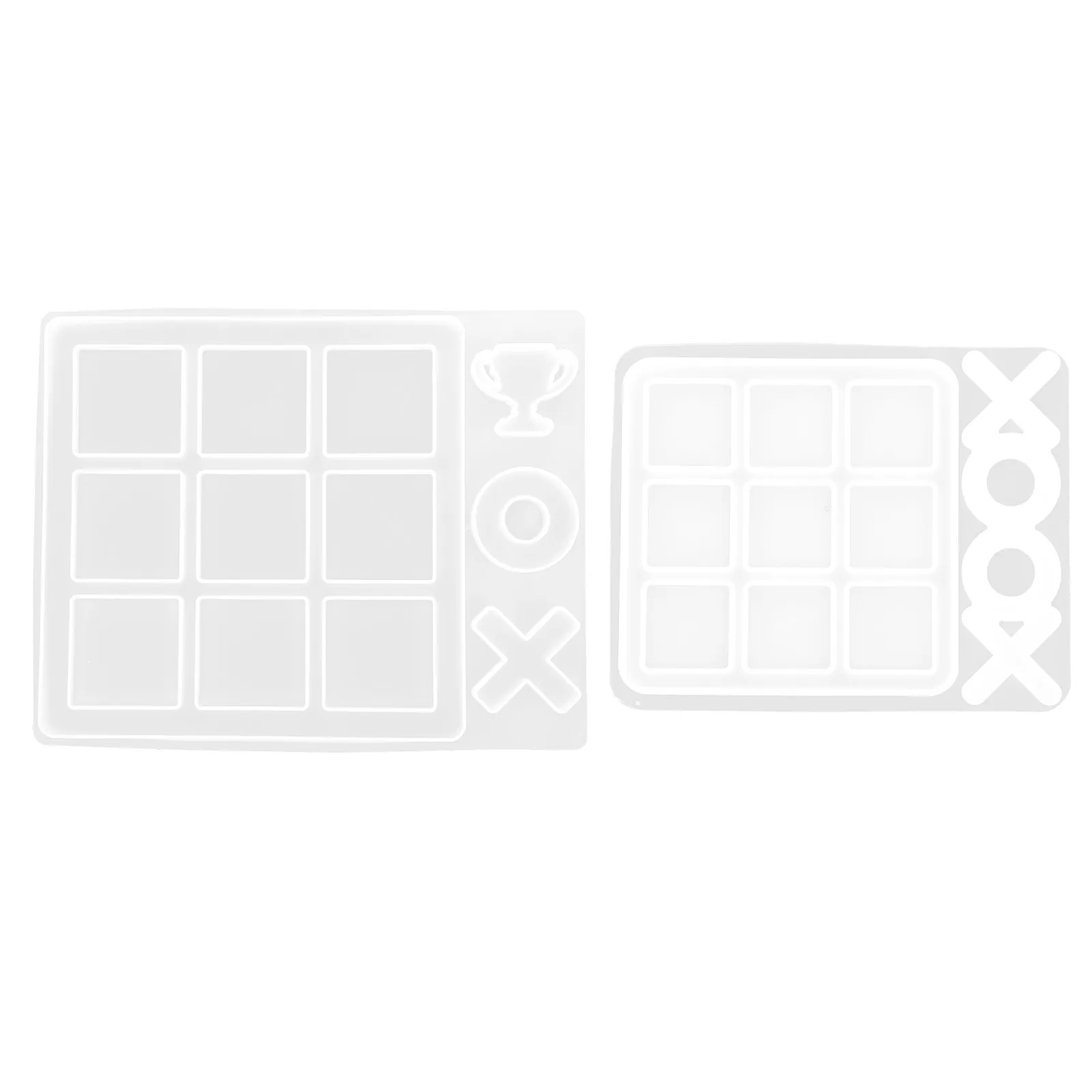 2Pcs 체스판 금형 실리콘 DIY 수동 크리스탈 에폭시 금형 논스틱 간편한 청소 공예 프로젝트를위한 창조적 인 수제 금형