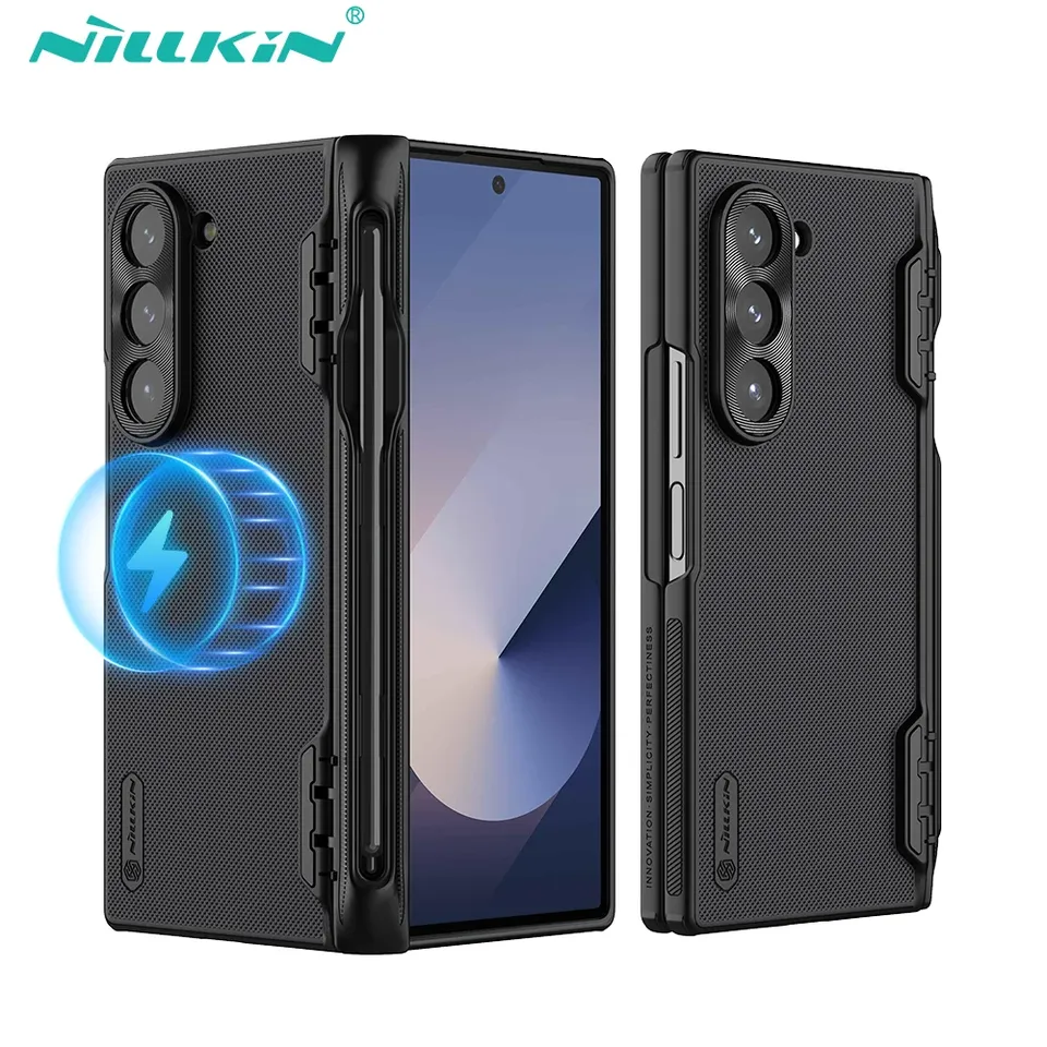 Nillkin For Samsung Galaxy Z Fold 6 5G Magsafe Case Wireless Charging Magnetic Cover for Galaxy Z Fold 6 Cases With S-Pen Holder
