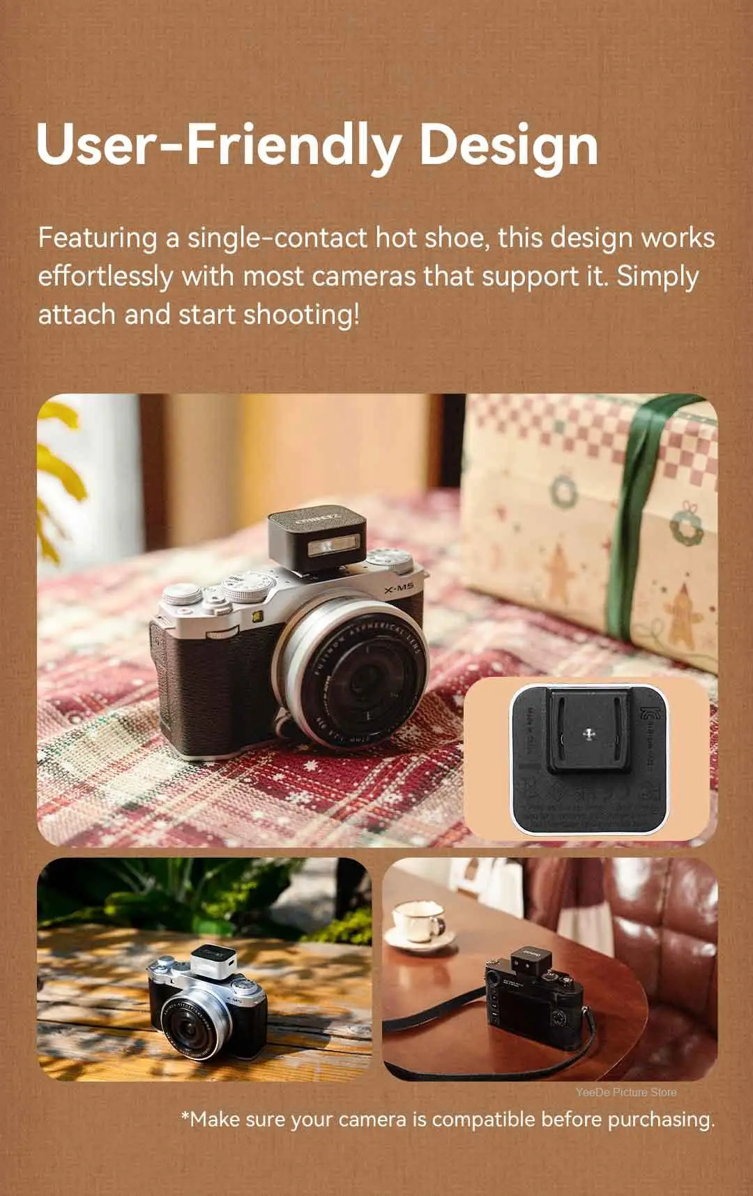 ZENIKO ZF04 ZF08 ミニレトロフラッシュ ユニバーサルホットシュー