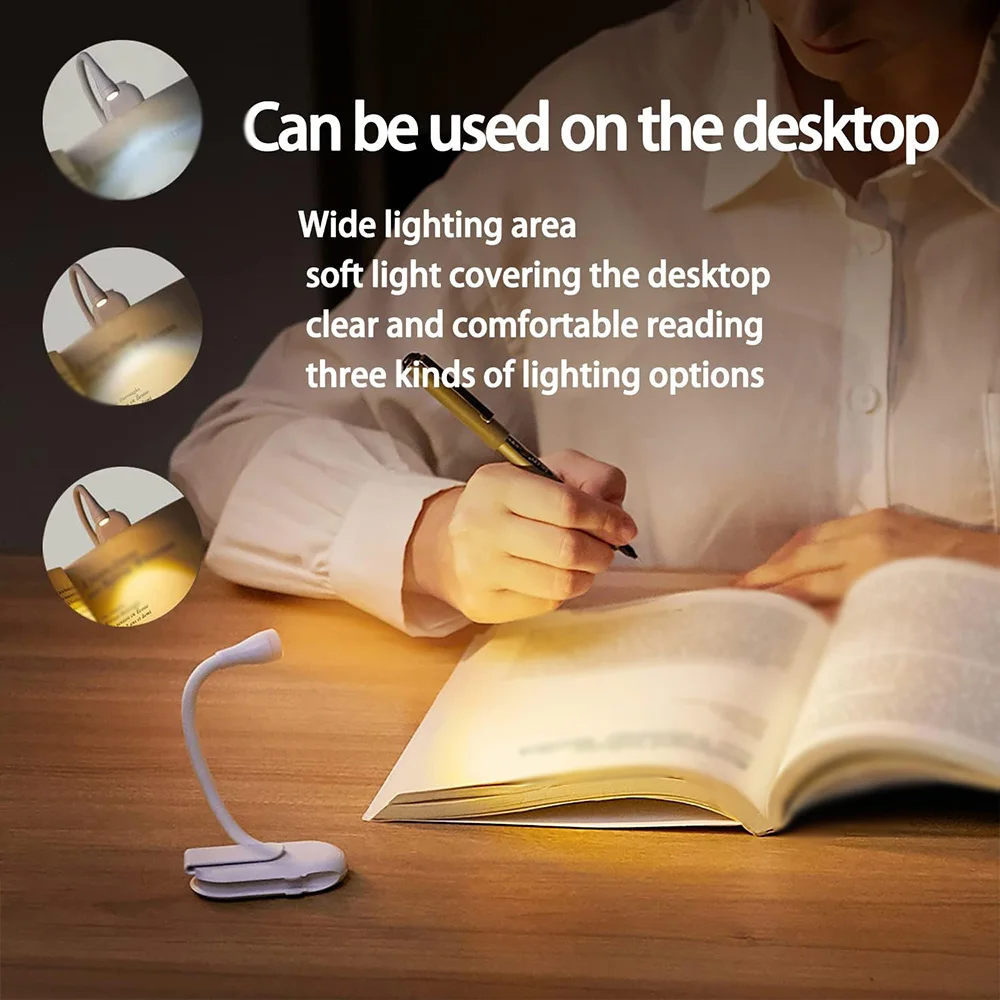 Mini lampe de livre LED aste, protection des yeux, clip réglable, lampe  d'étude à rotation de 360 °, 3 documents, voyage, chambre à coucher, lecture,  nouveau - AliExpress