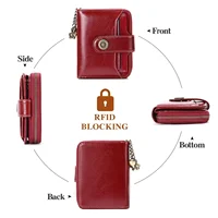 Genuine Leather Short Women Wallet Hasp Zipper Mini Zero Wallet Portable Female Purse Slim Money Bag Small Coin Card Holders - Image 4
