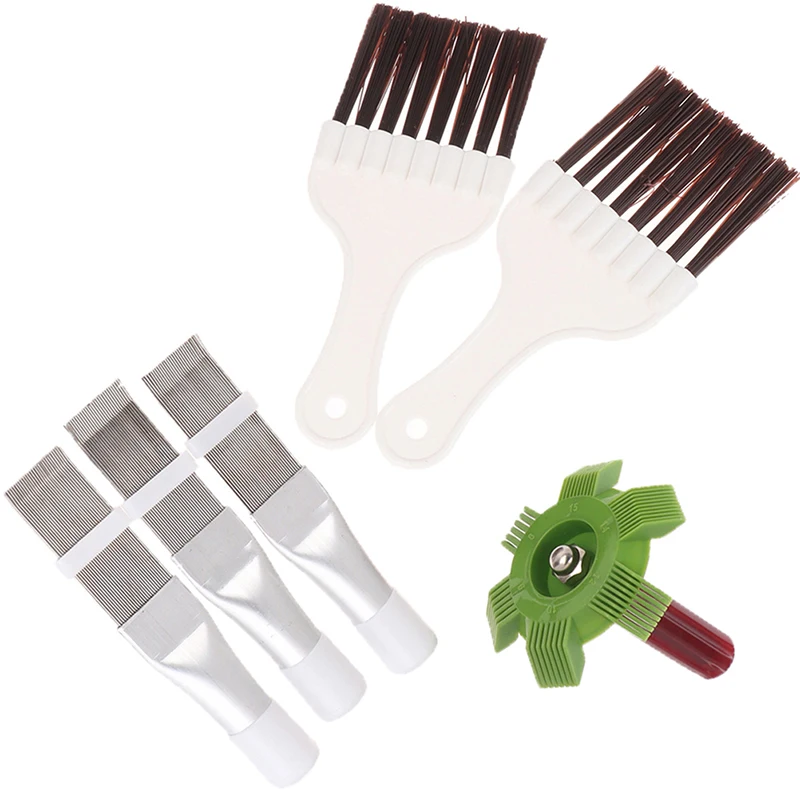 1set Car Fin Repair Comb Plastic Condenser Fin Straightener Refrigeration Radiator Comb Evaporator Air Conditioning Tools car radiator repair tool air conditioner repair tool set