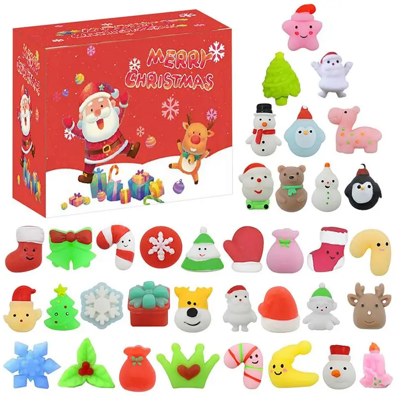 

Advent Calendar 2023 Soft Christmas 24 Days Advent Countdown Calendar Christmas Gift Set With 24 Soft Rubber Colorful Cute Mochi